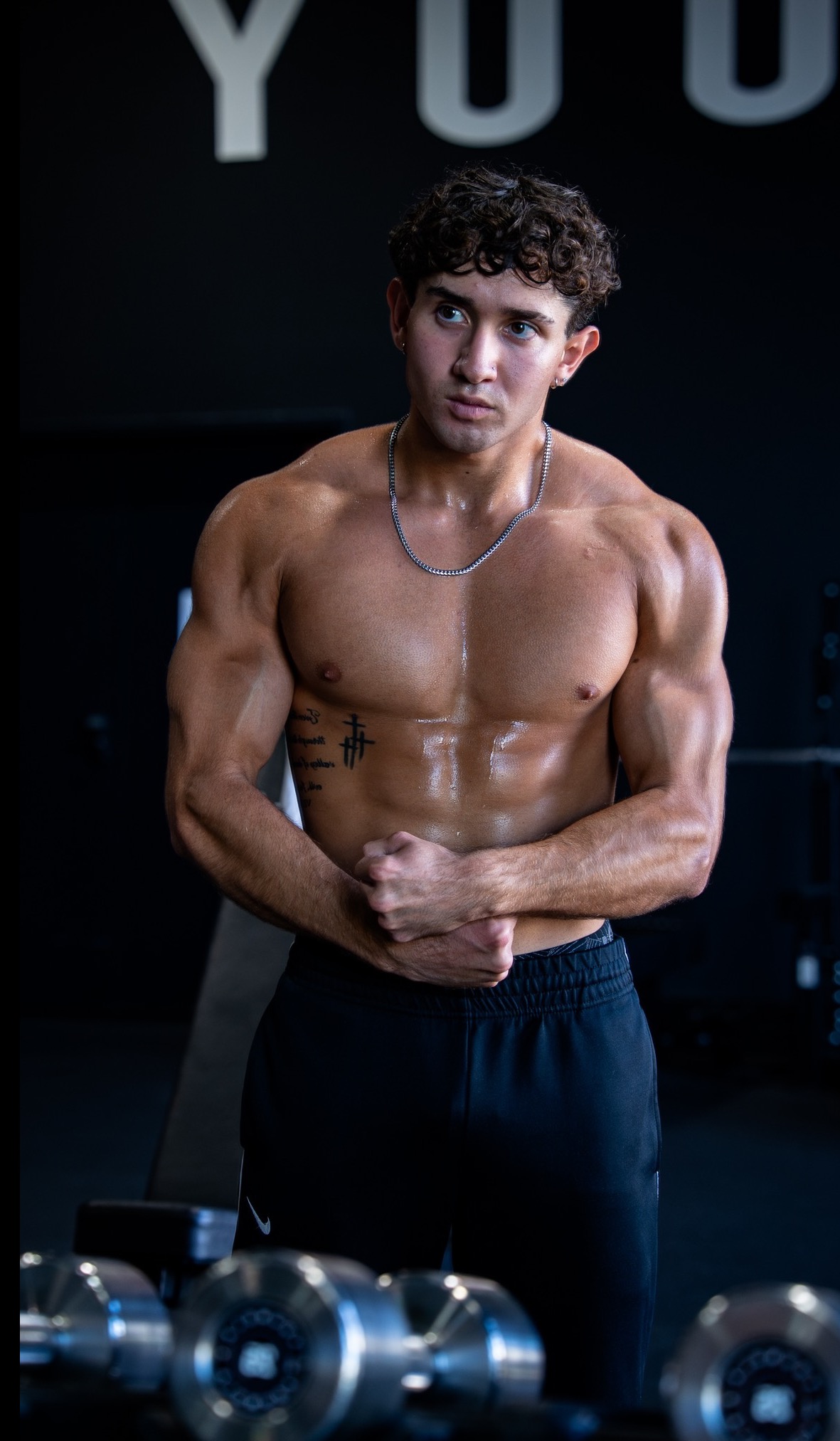 Jaihden Torres standing in the gym after a session